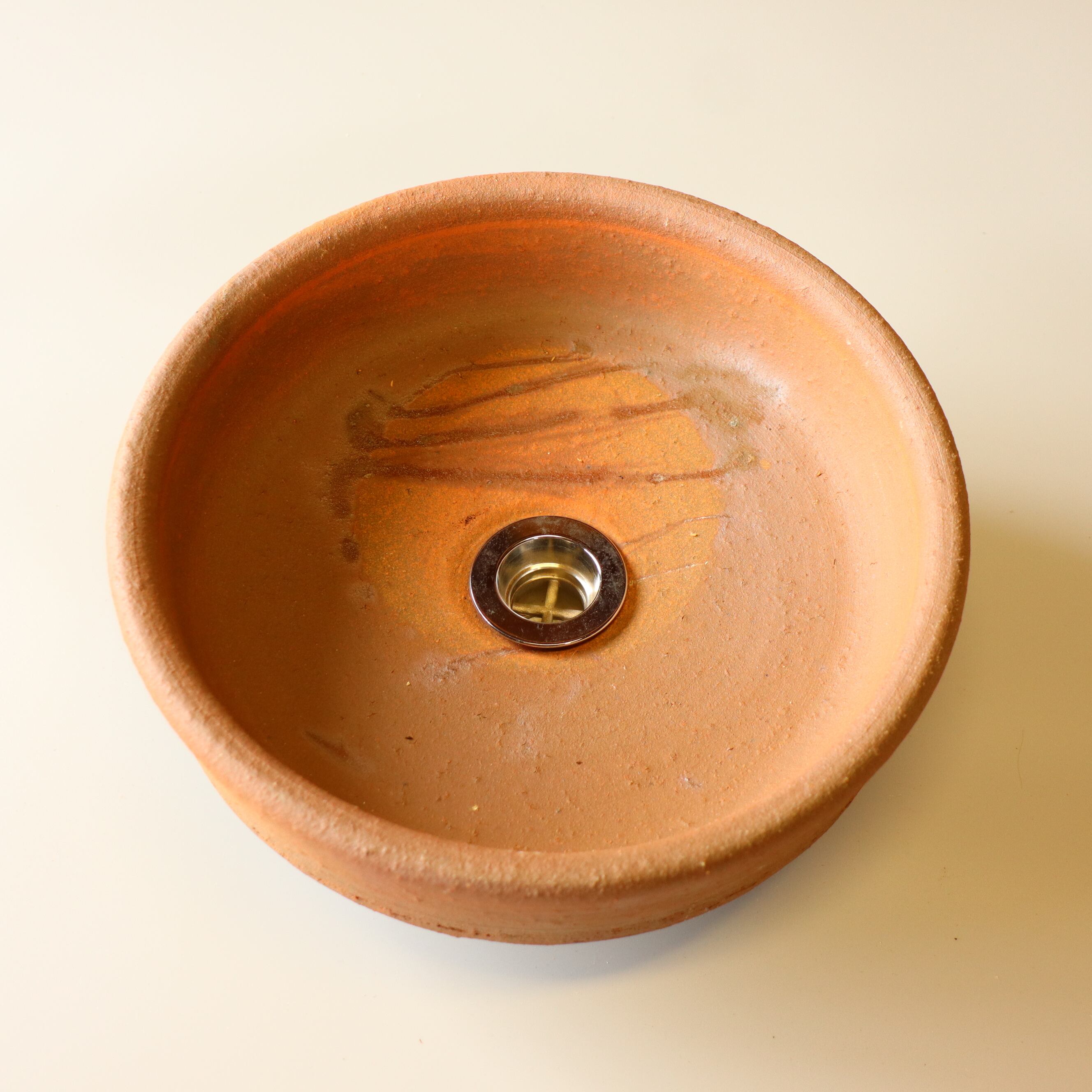 備前焼 洗面鉢 洗面ボウル 手洗い鉢 平鉢タイプ その1 盆栽鉢としても