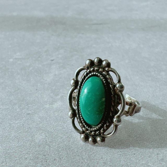 【J331】ヴィンテージ　ナバホ　ターコイズ　リング　 10号