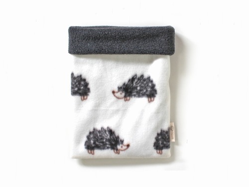 ハリネズミ用寝袋 M（冬用） フリース×フリース ハリネズミ グレー / Regular Snuggle Sack for Hedgehog