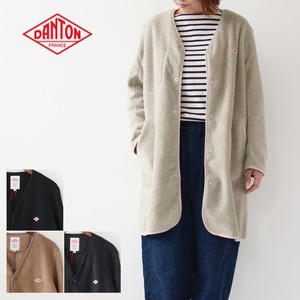 DANTON [ダントン] W's FLEECE NOCOLLAR COAT [JD-8992] フリースノーカラーコート・ロングカーディガン・フリースコート・フリースジャケット・アウター・LADY'S [2022AW]