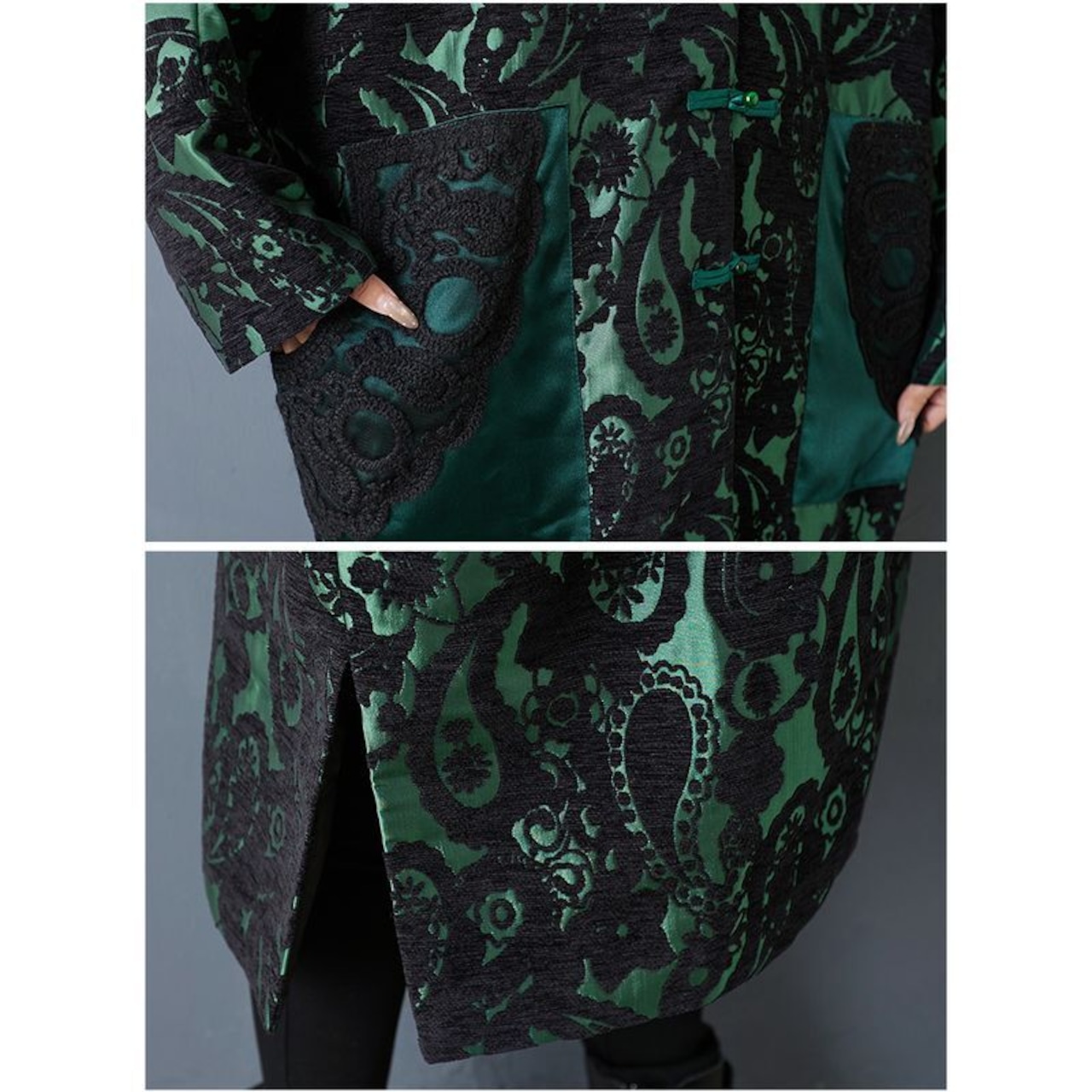 ペイズリー チャイナ コート 60070