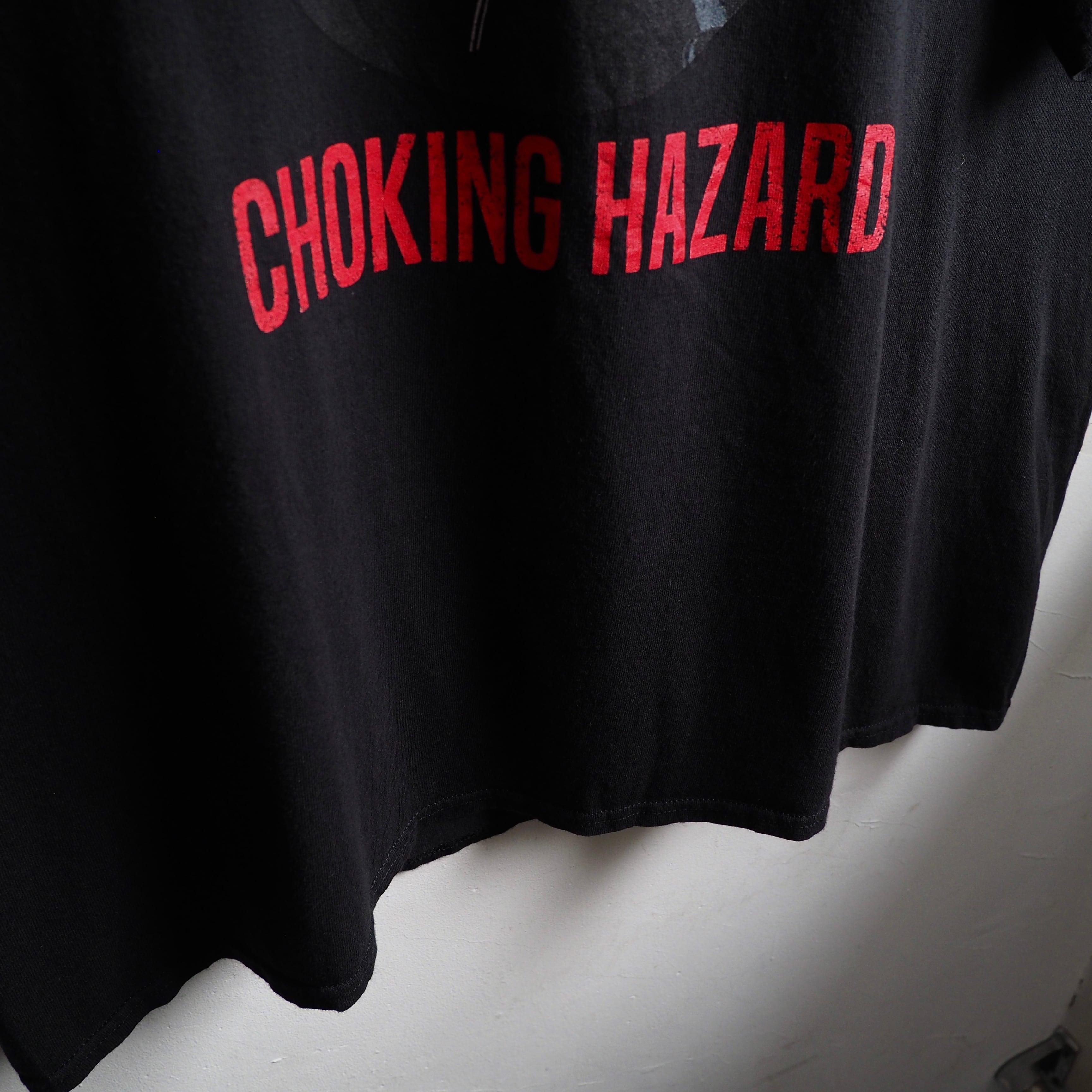 ” STARWARS ” ” Warning!Darth Vader ” printed Black loose Tee