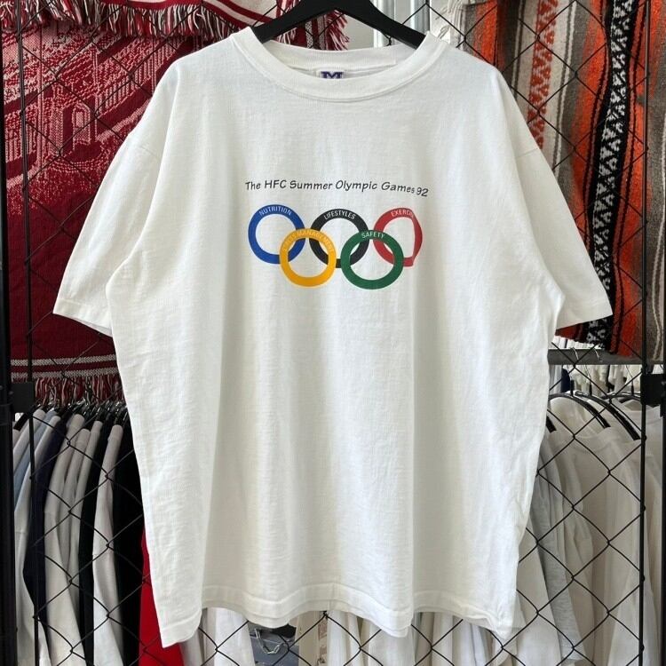 90s USA製 オリンピック デザイン系 半袖Tシャツ プリント XL 古着