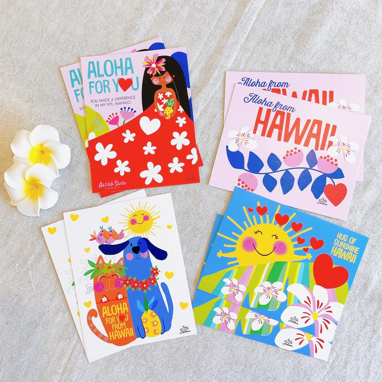 ポストカード 8枚set  / Suzanne Jennerich HAWAII スザンヌ・ジェネリック