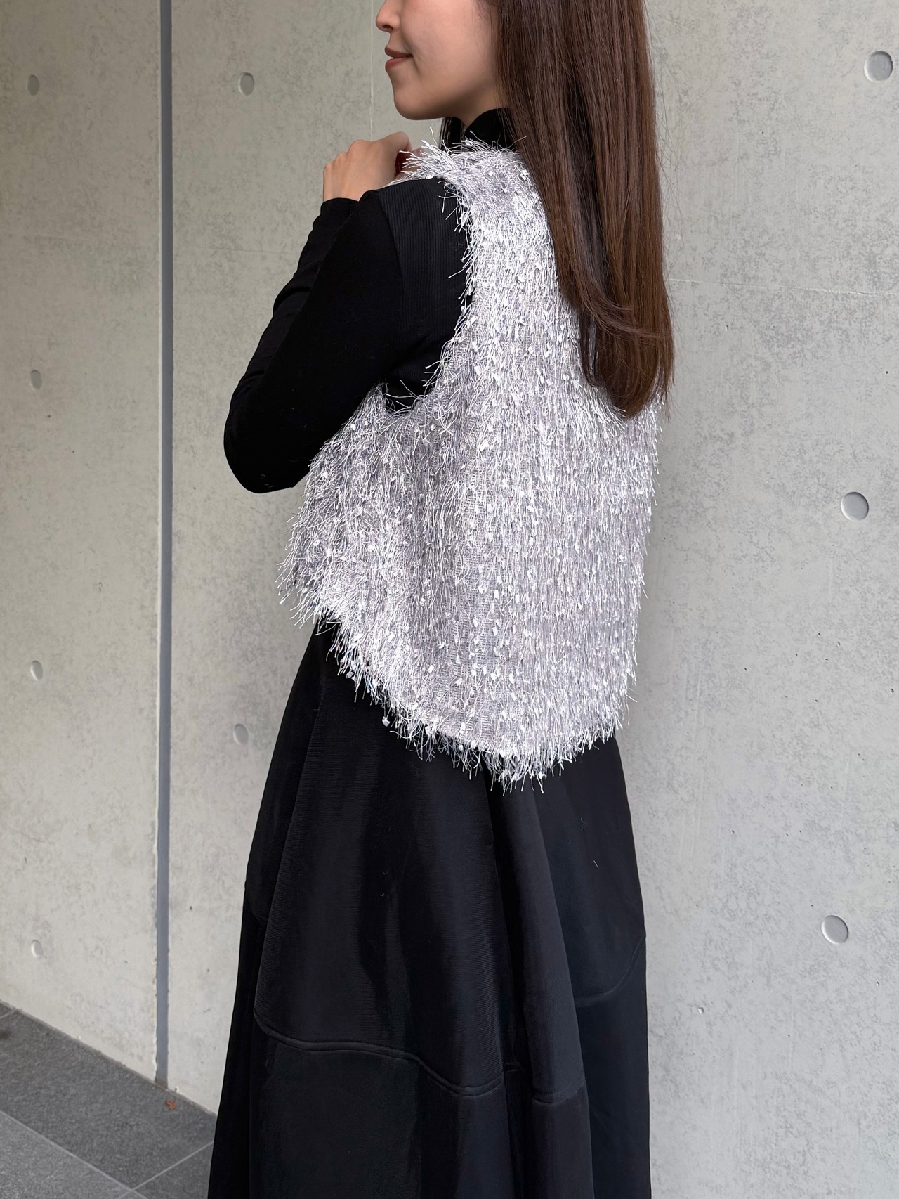 シャギーフリンジベスト［70004］