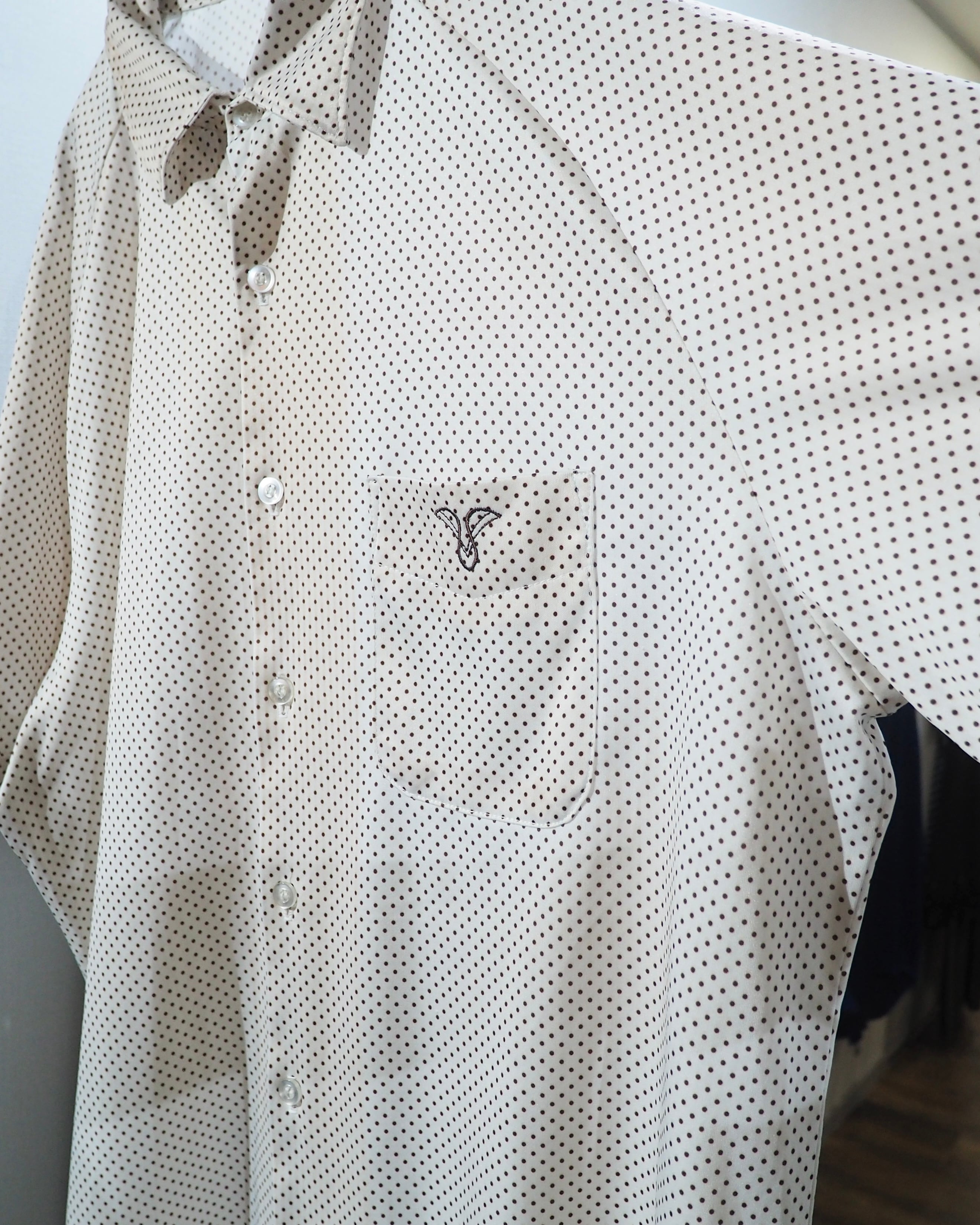 1980s White Dot × Unknown Embroidery vintage SS shirt