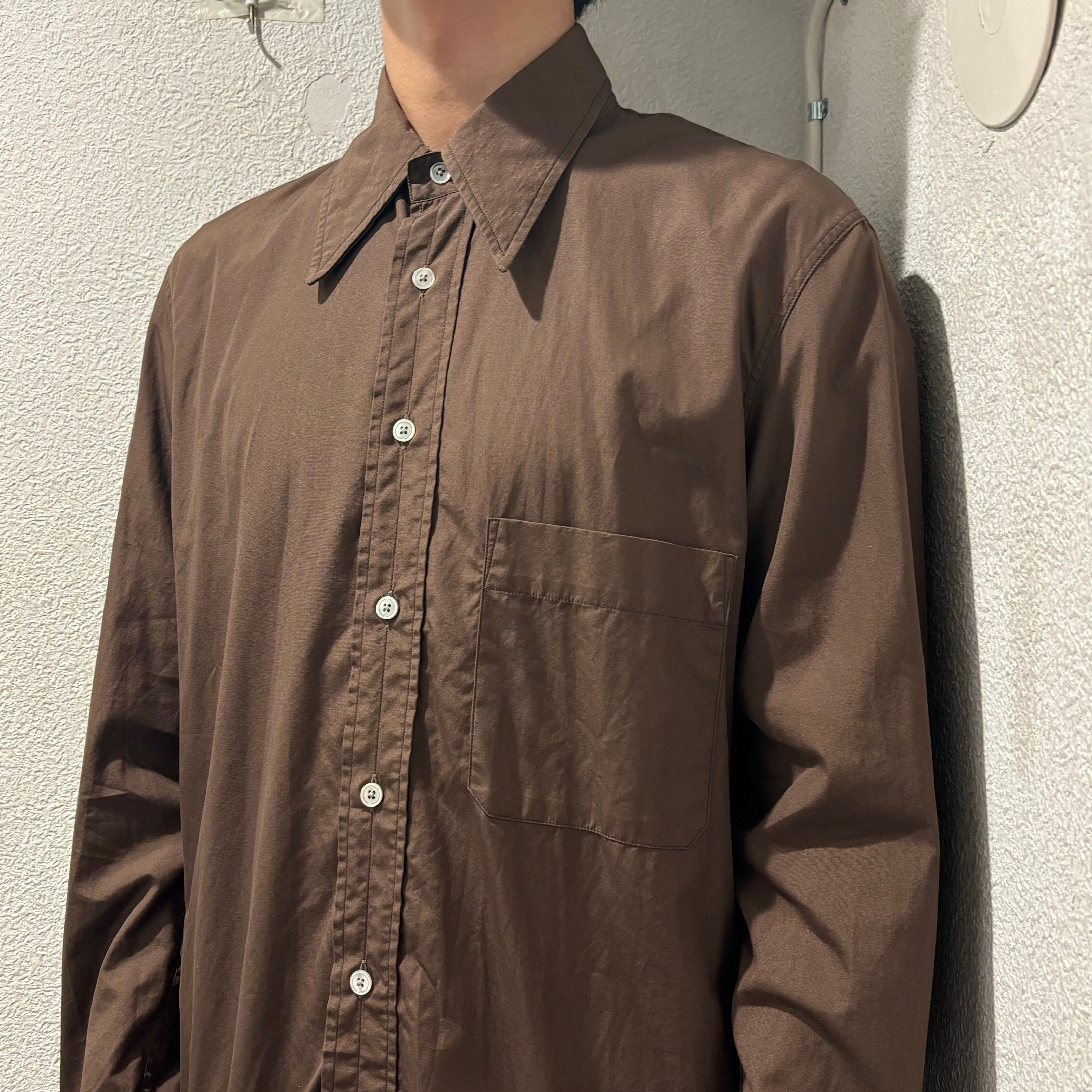 LEMAIRE ルメール 長袖シャツ ブラウン シャツ SIZE44【表参道t 