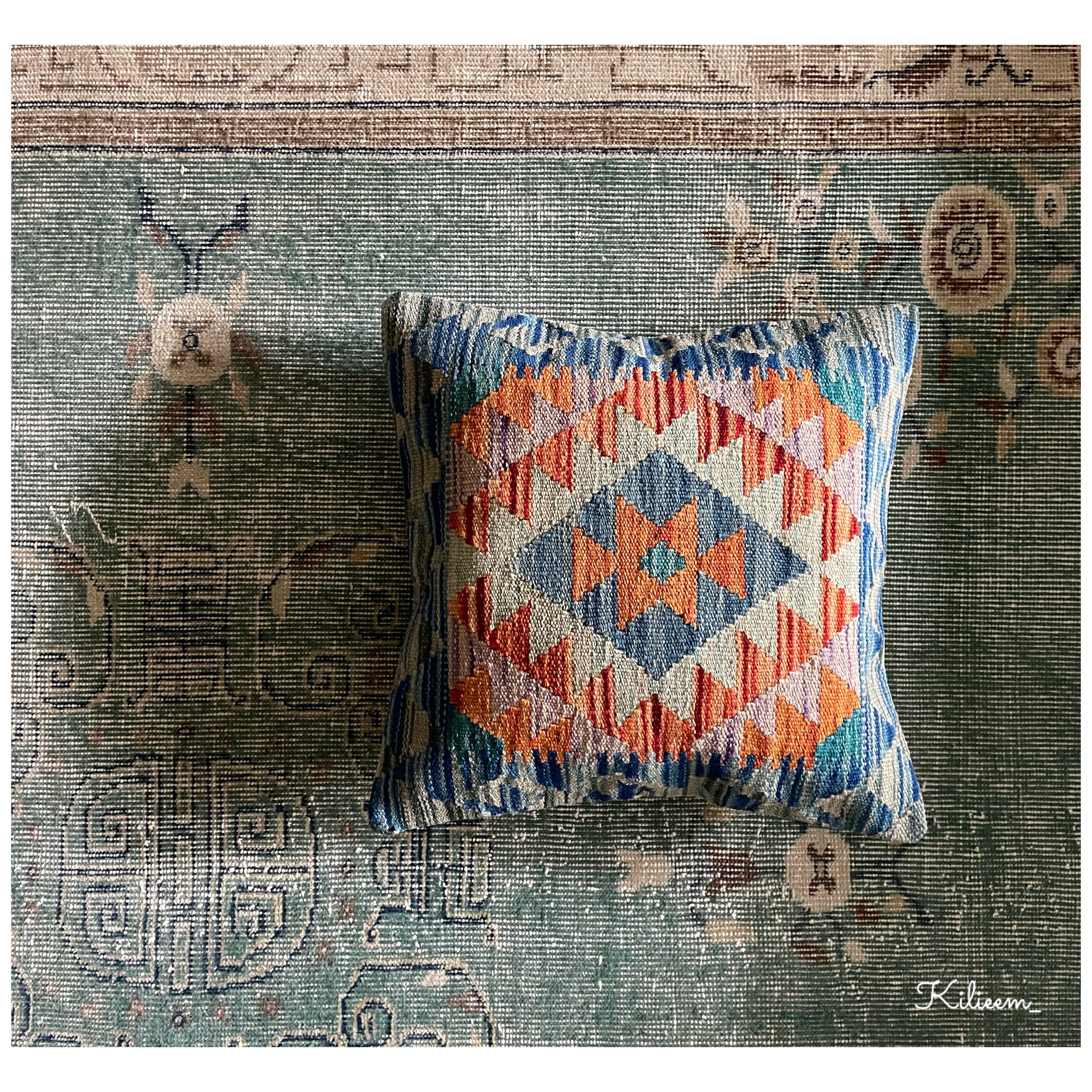 KP0013 44×45cm Old kilim pillow cover クッションカバー ピロー ...