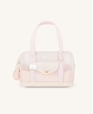 予約【seoru】Mesh Ballon Bag Ivory&Pink