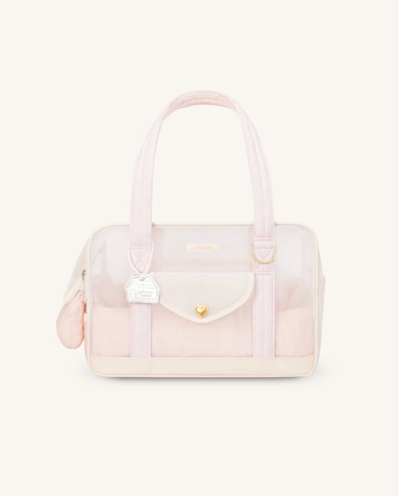 予約【seoru】Mesh Ballon Bag Ivory&Pink