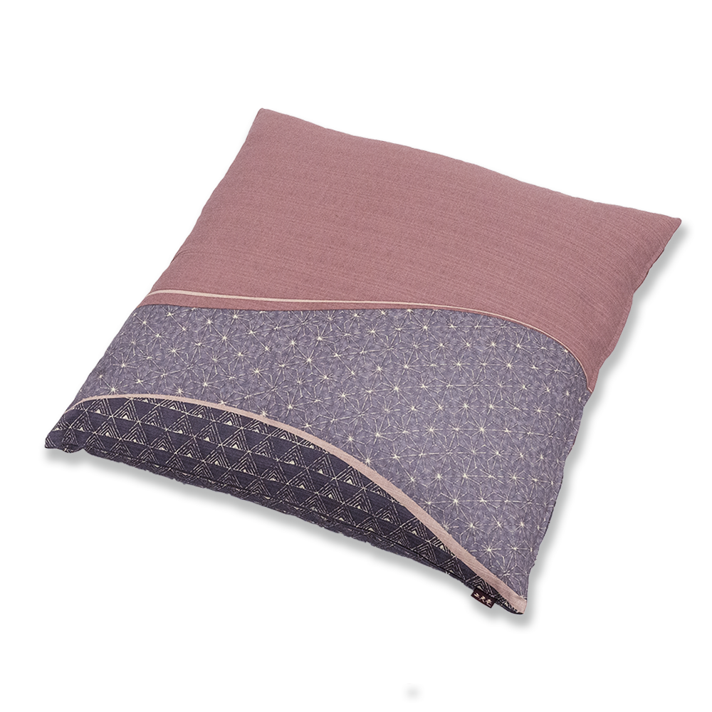 雅 座布団(カバーのみ)横段麻型 RR(ローズ)59×63