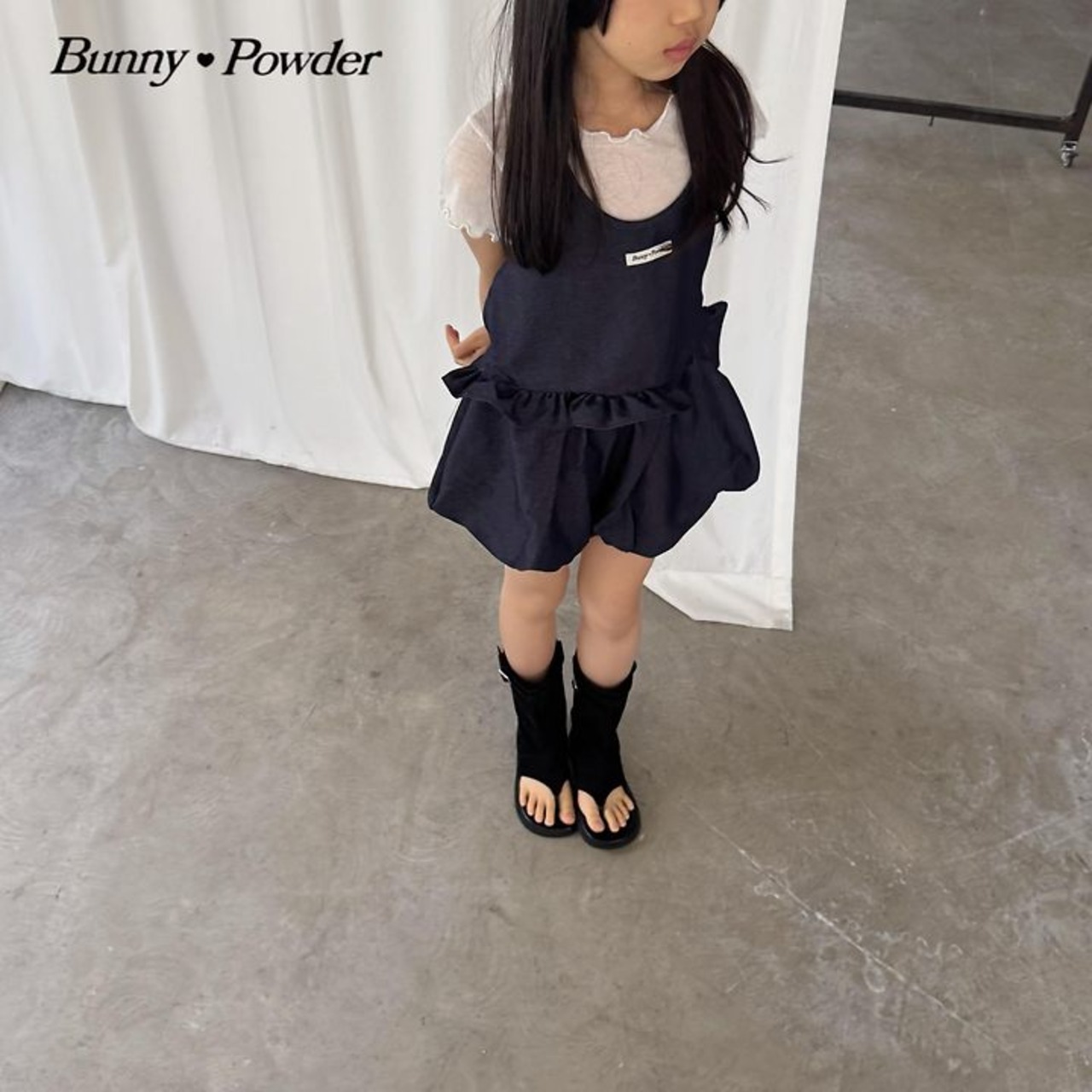 [Bunny Powder] (Planning) Denim Balloon Skirt (2XL/3XL/4XL) / [버니파우더] 기획)데님벌룬스커트 (2XL/3XL/4XL)