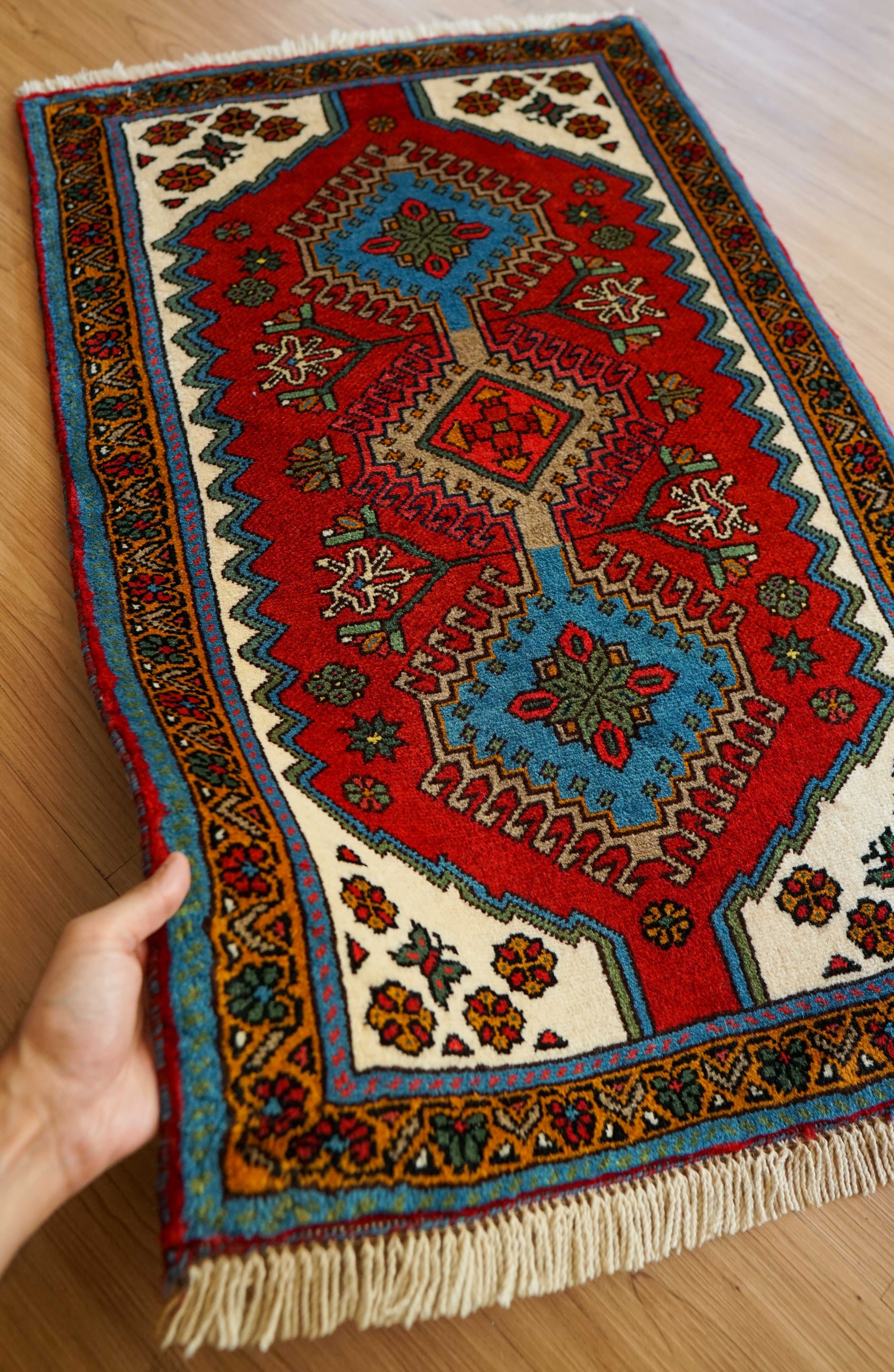 126×81cm アフガニスタン ガズニー ウール 手織り絨毯 | Decorworks