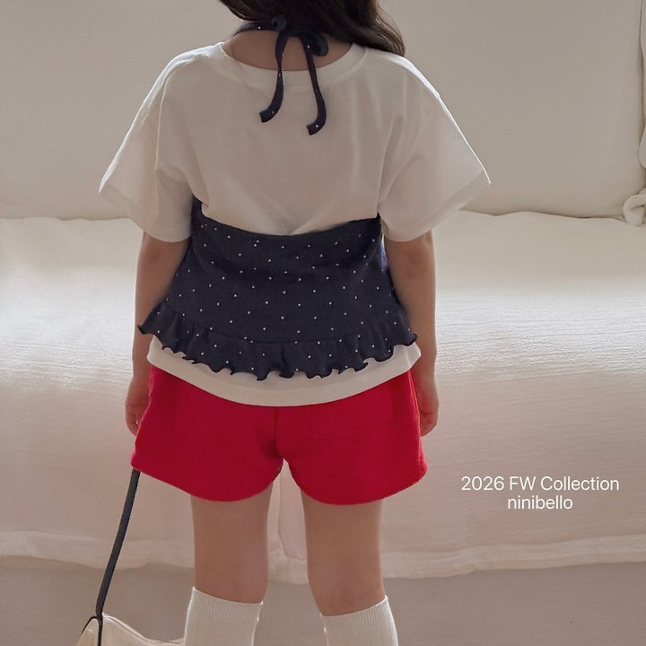 韓国子供服 / ninibello / Bibi Eyelet Halter Top  / トップ *XS~XXL*