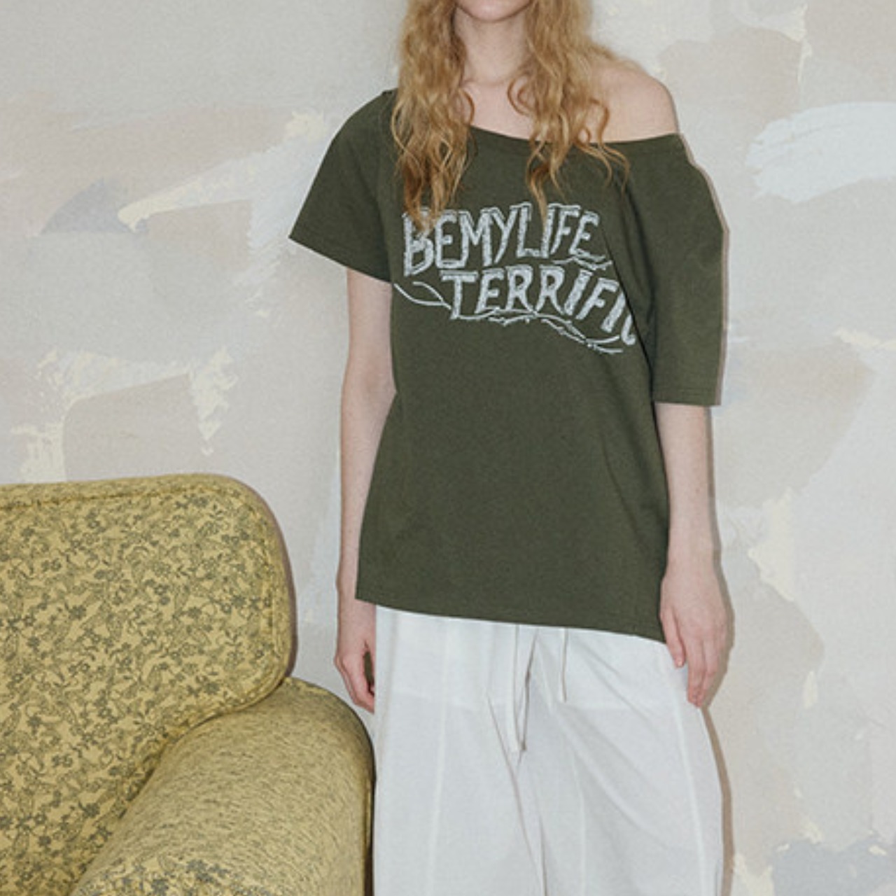 Printed Drop Shoulder T-Shirt T4450