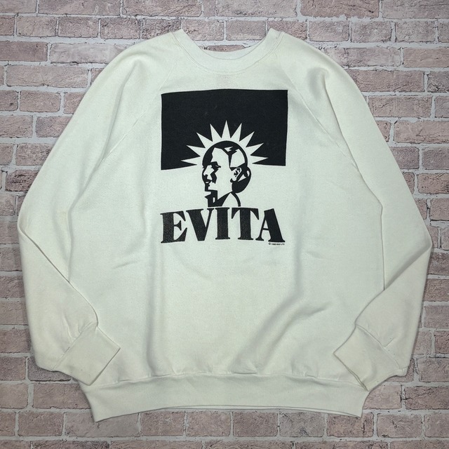1980s FRUIT OF THE LOOM SWEAT SHIRT "EVITA"