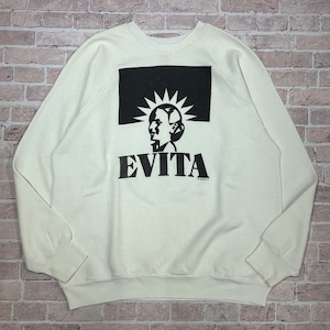 1980s FRUIT OF THE LOOM SWEAT SHIRT "EVITA"