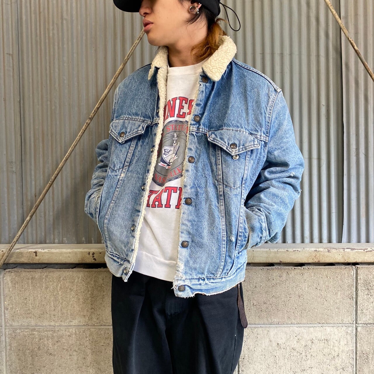 70年代 ビンテージ リーバイス デニムボアジャケット メンズL 古着 70s Levi's ヴィンテージ  【デニムジャケット】【VTG】【CS2211-30】 | cave 古着屋【公式】古着通販サイト powered by BASE