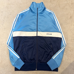 1980s adidas TRACK JACKET SAX / WHITE / NAVY