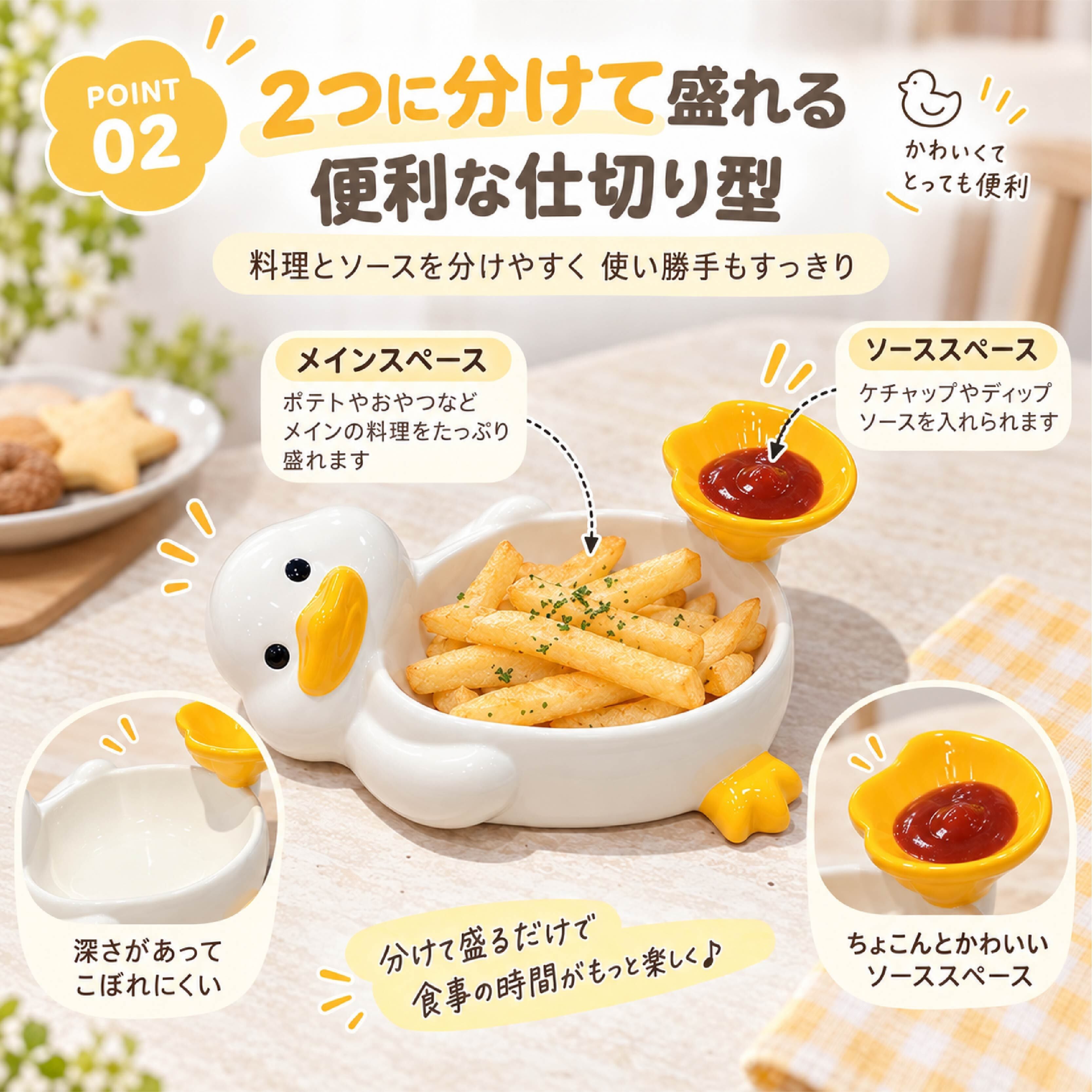 HY 989 . 【予約販売】アヒル型プレート 陶器製 仕切り皿 ミニプレート HY 989 . 【予約販売】アヒル型プレート 陶器製 仕切り皿 ミニプレート
