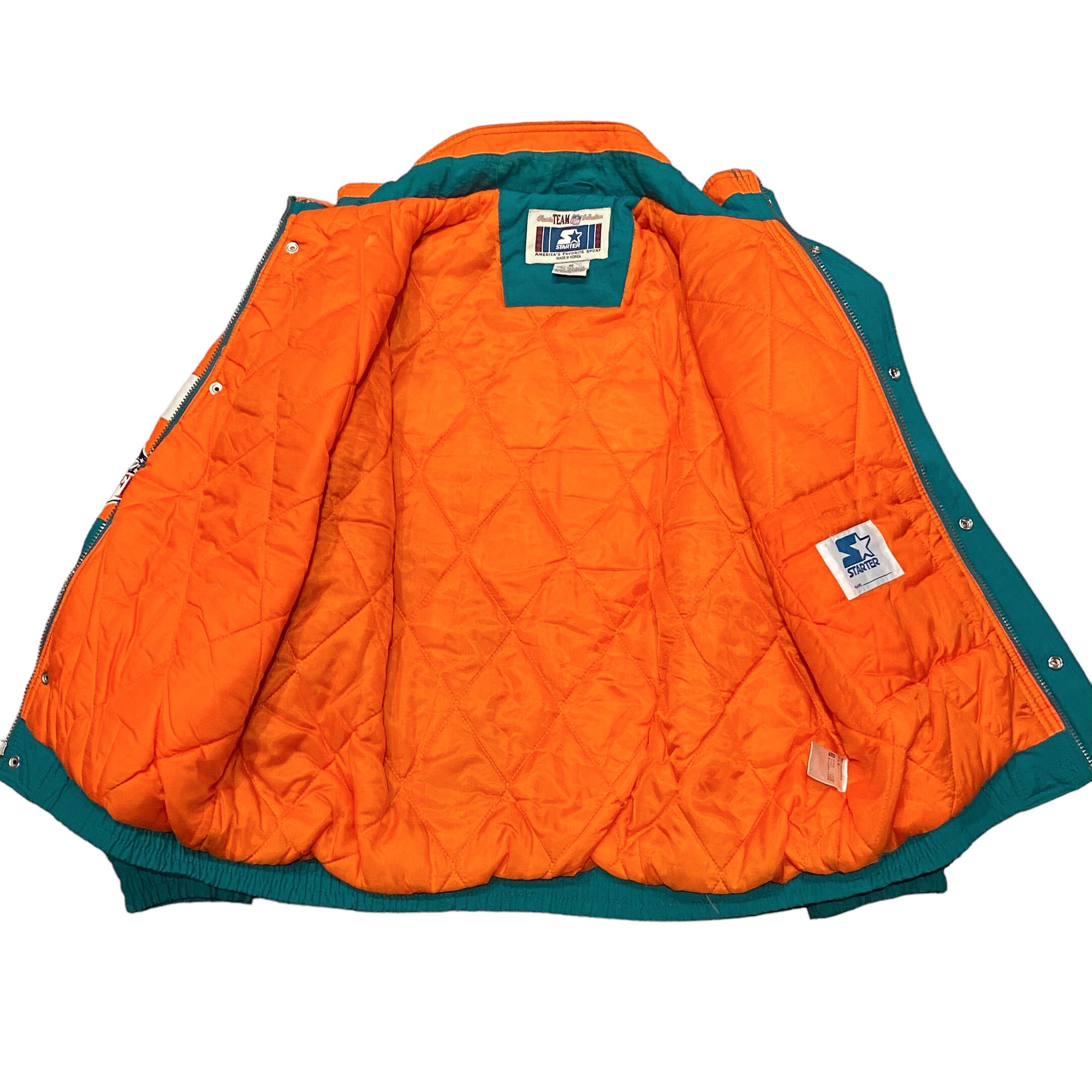 90's Starter NFL Dolphins Nylon Stadium Jaket S / スターター ドルフィンズ ナイロン スタジャン  スタジアムジャケット 古着 ヴィンテージ