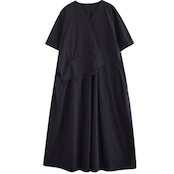 アシンメントリー ルーズ シャツワンピース 30024