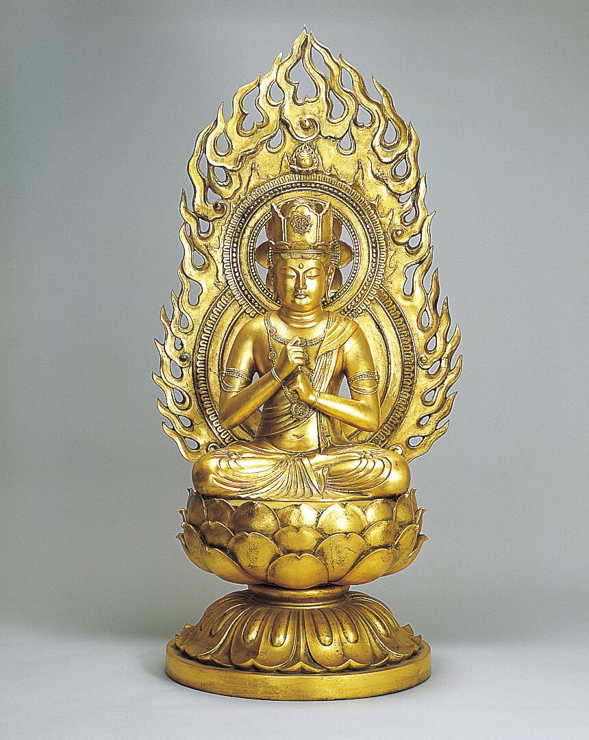 大日如来菩薩 金箔仕上 長田晴山作