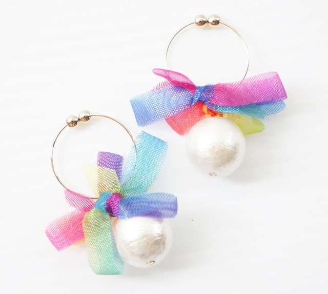 rainbowflower earring