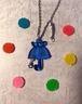 青い傘のネックレス