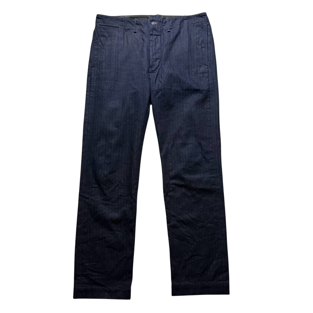 RRL indigo herringbone denim pants