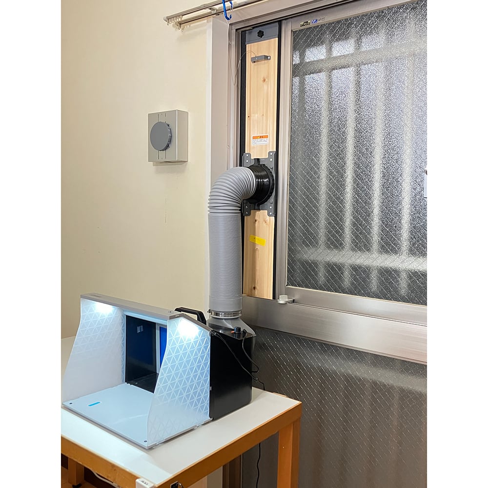 窓アタッチメントDIY【ファン2基・アタッシュケース型塗装ブース版