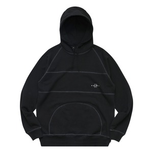 WHIMSY / RAGLAN STICHED HOODIE BLACK