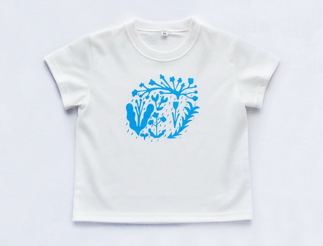 Tシャツ《小さな庭》blue