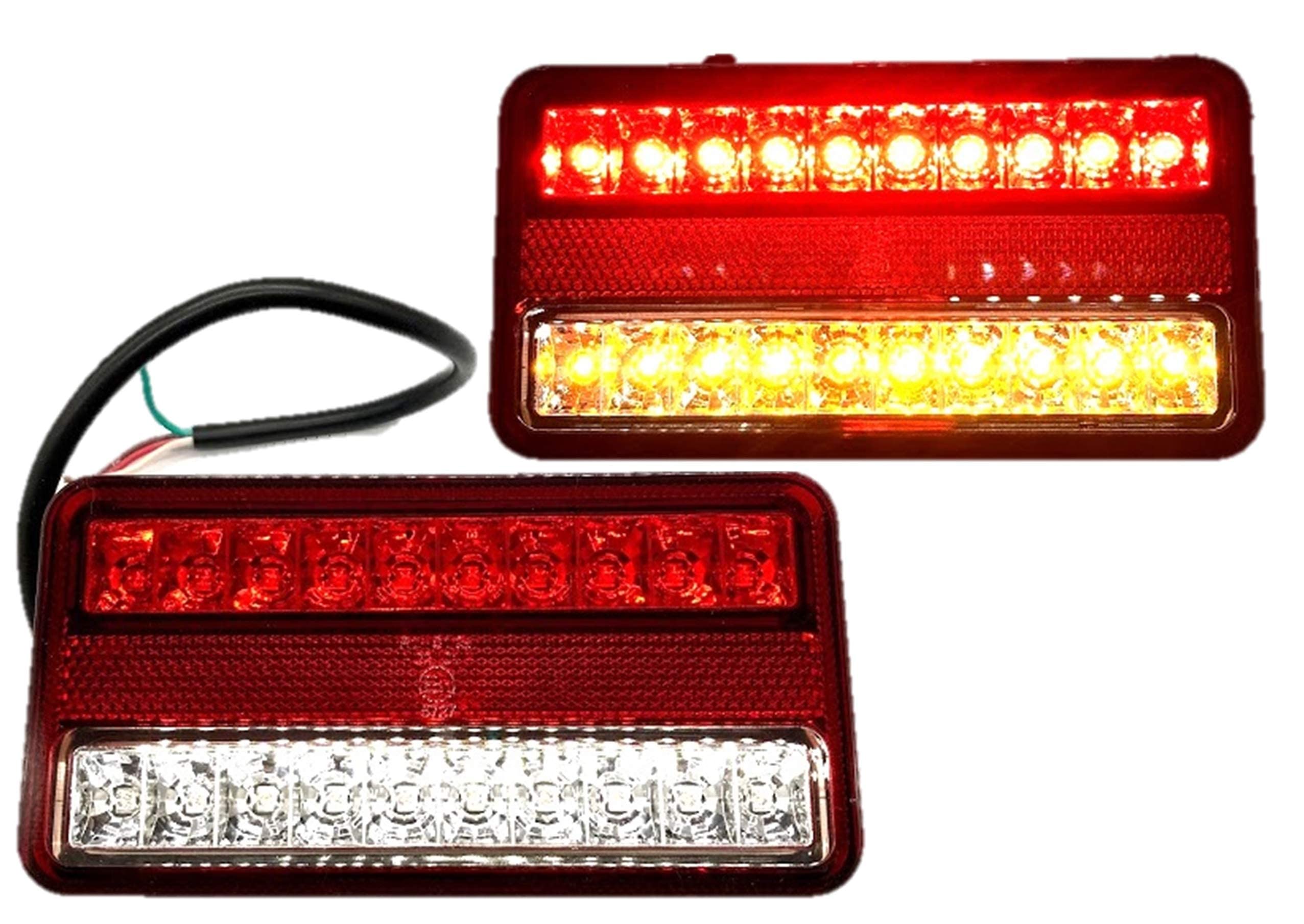 ジムニー トレーラー LED テールランプ 防水 ウインカー スモール ブレーキ ライト 汎用 ledテールランプ jb23 ライト ナンバー灯 リア マーカー 尾灯 12v 照明 (2個)