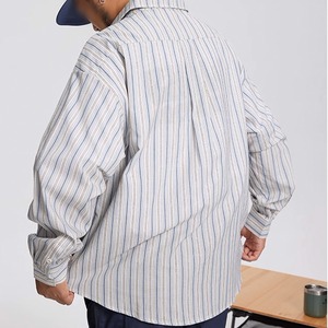 ★CONTRAST STRIPED LONG SLEEVE SHIRT　　　A0814