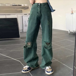 【送料無料】 デニムパンツ ボトムス パンツ Gパン ロング フレア ストレート Aライン ポケット 大人可愛い 個性的 クール ミリタリー シンプル カジュアル おしゃれ かっこいい 大人女子 こなれ感 ラフ メンズライク ボーイッシュ 無地 秋 20代 30代 レディース 女性用 お出かけ アウトドア 普段使い ファッション 楽ちん S M L XL 大きめ 白 ホワイト 緑 グリーン カーキ 秋カラー カラバリ