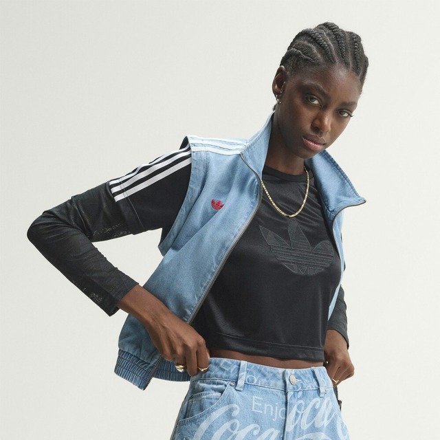 アディダス オリジナルス×コカ・コーラ ファイヤーバード デニム トラックトップ adidas Originals×Coca-Cola FIREBIRD REG DENIM TRACK TOP