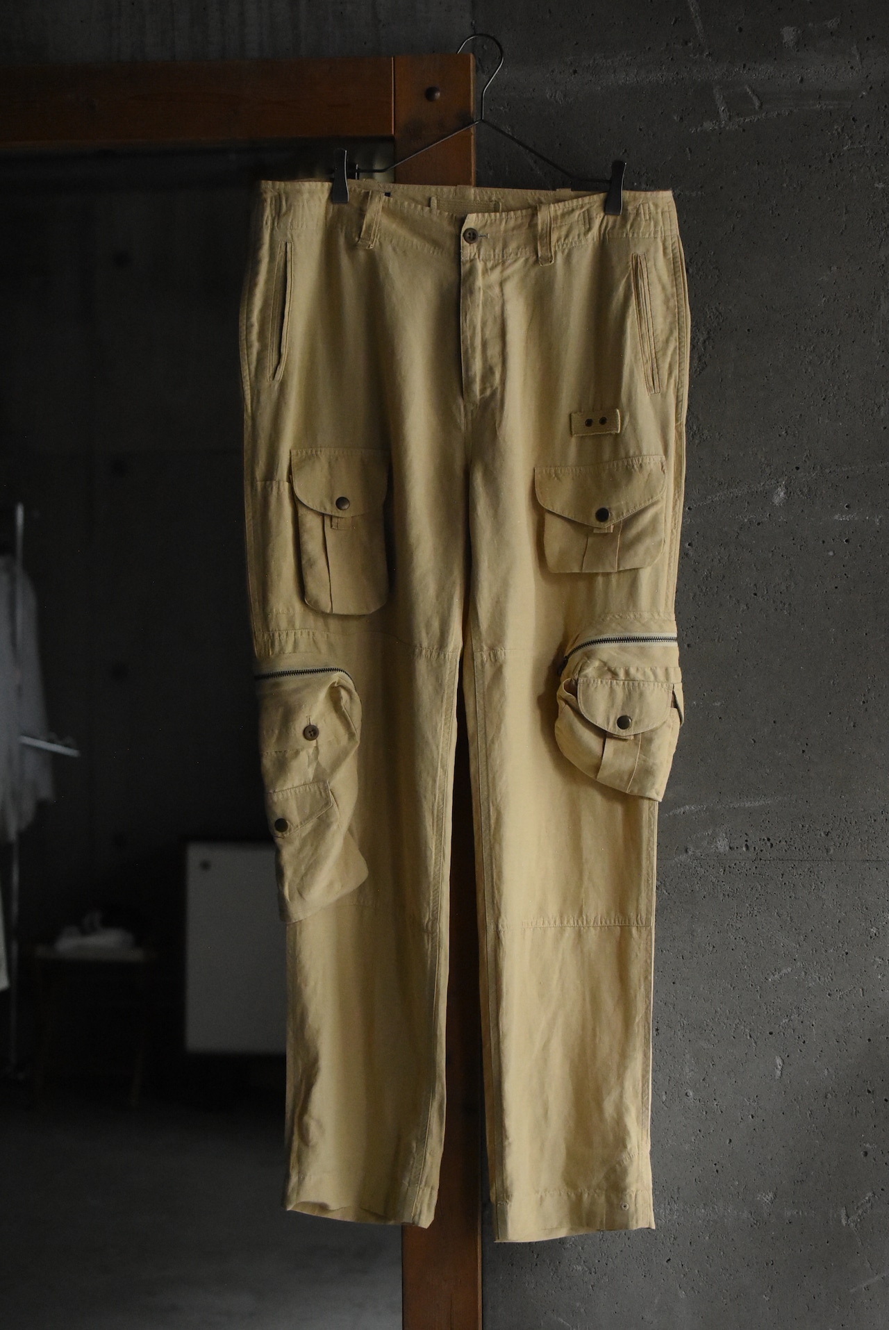 OK/90's "polo by Ralph Lauren" silk linen cargo pants