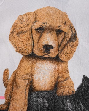 【古着】じゃれあう子犬と子猫のスウェット