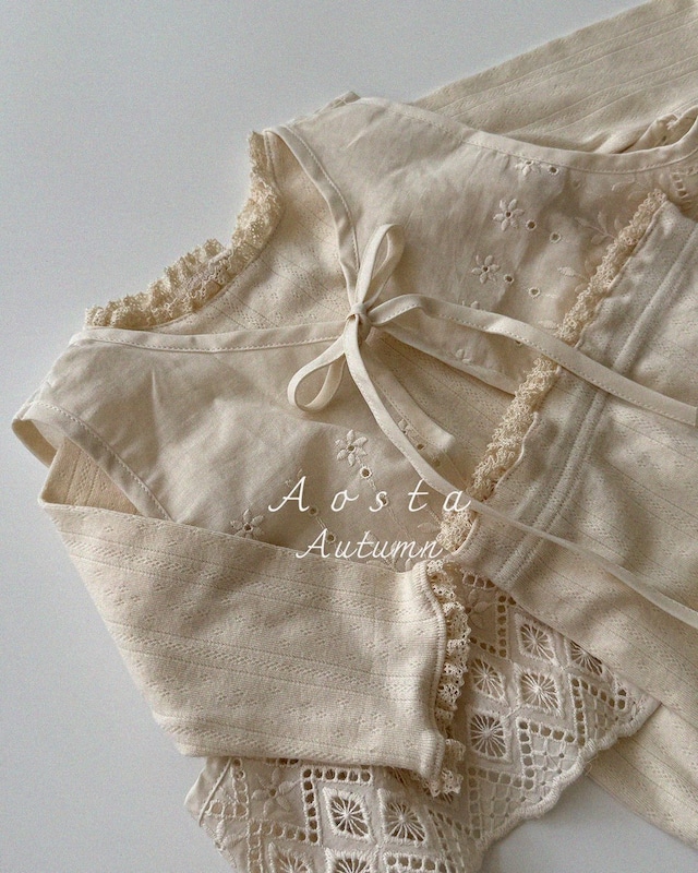⭐︎即納⭐︎[Aosta] lace jenny open vest