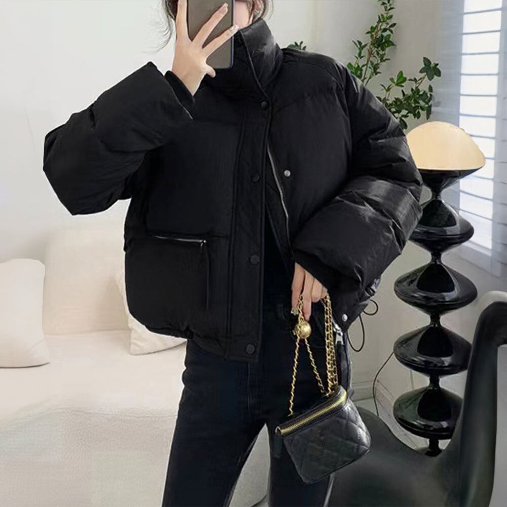 ダウン ジャケット レディース 秋冬 防寒 アウター おしゃれ きれいめ 大人 かわいい 中綿 ブルゾン 暖かい ショート丈 ストリート系 アメカジ 大人可愛い 大人女子