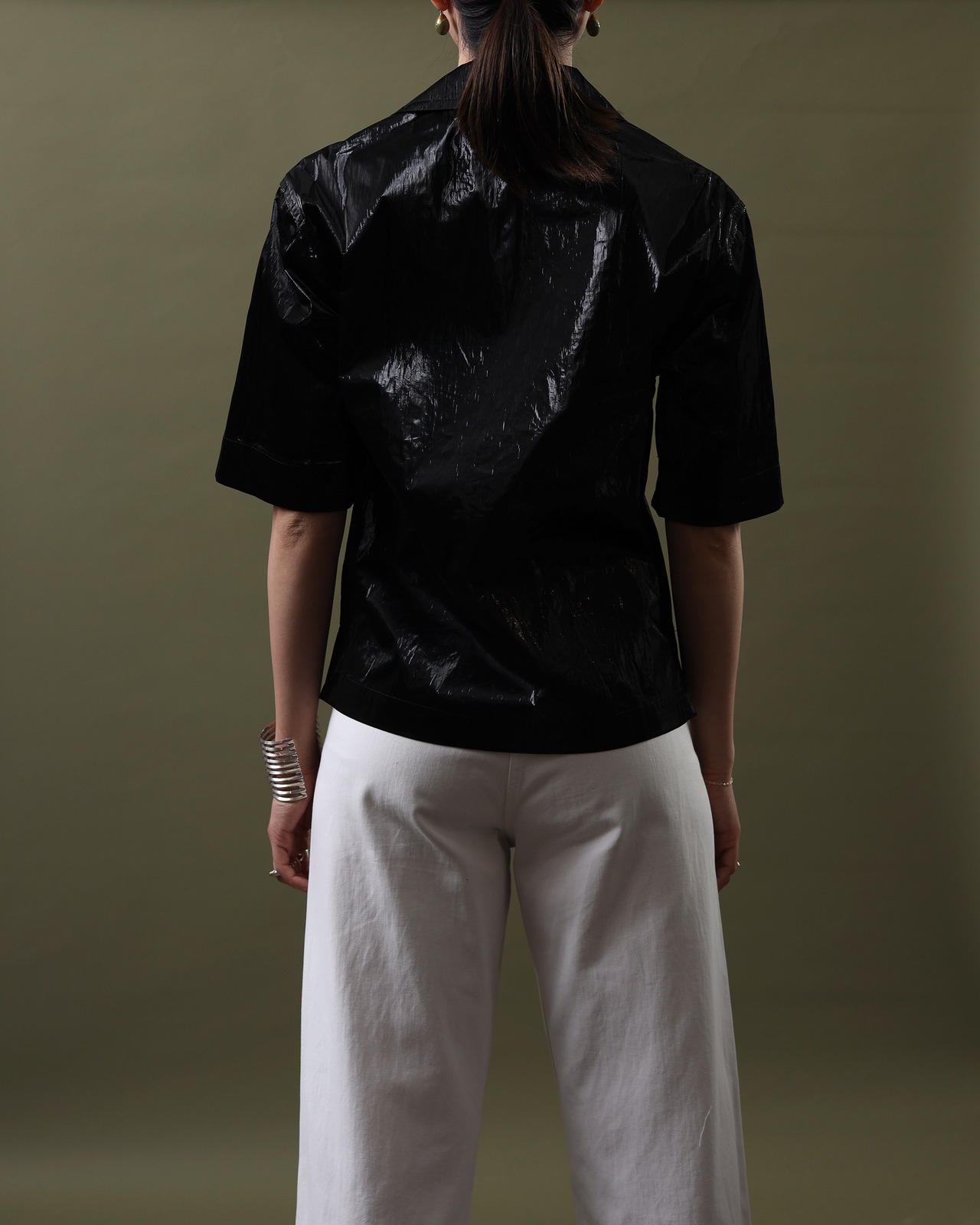 Dries Van Noten / Shiny Black Shirt