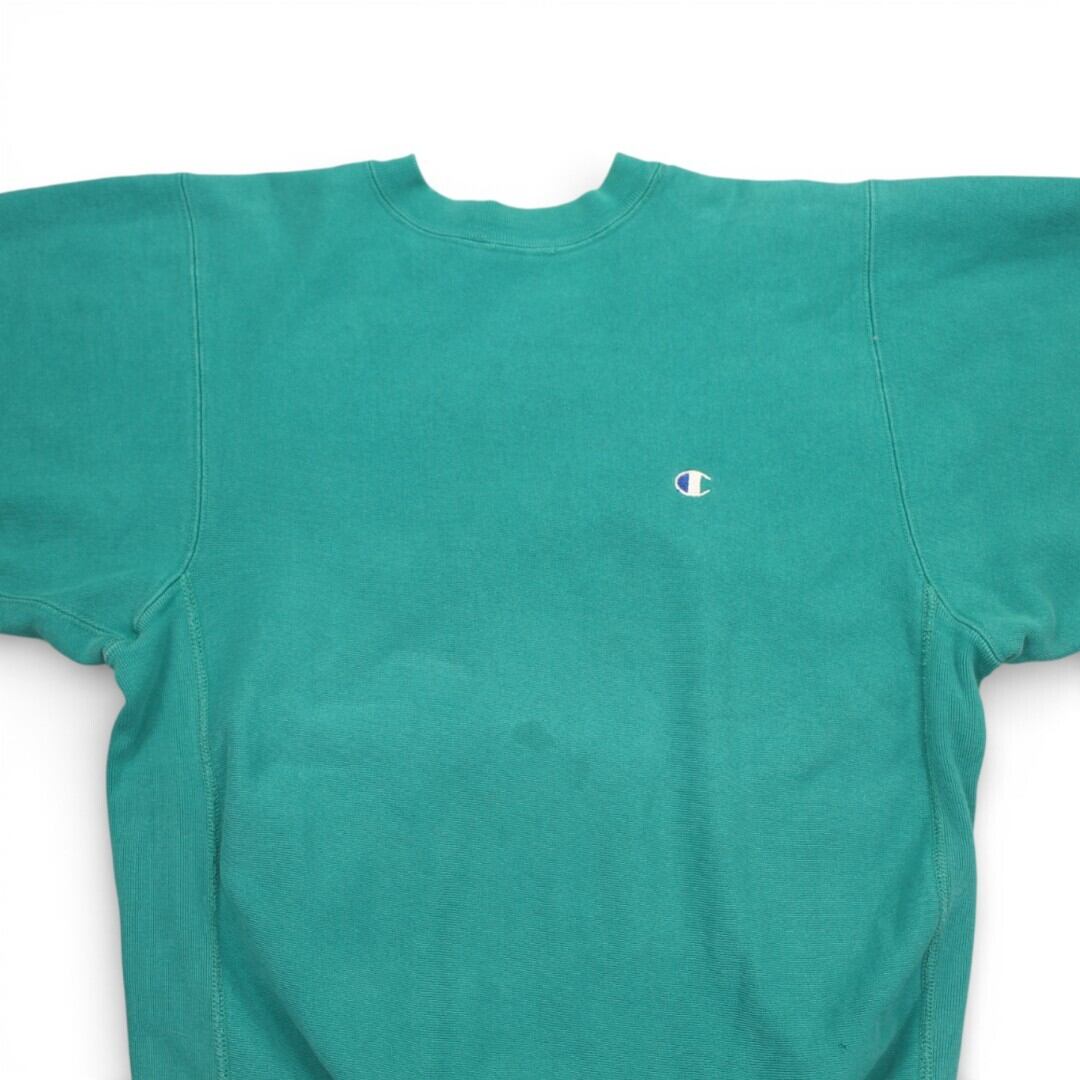 古着 80s USA製 Champion Reverse Weave Warmup Crew Neck Green