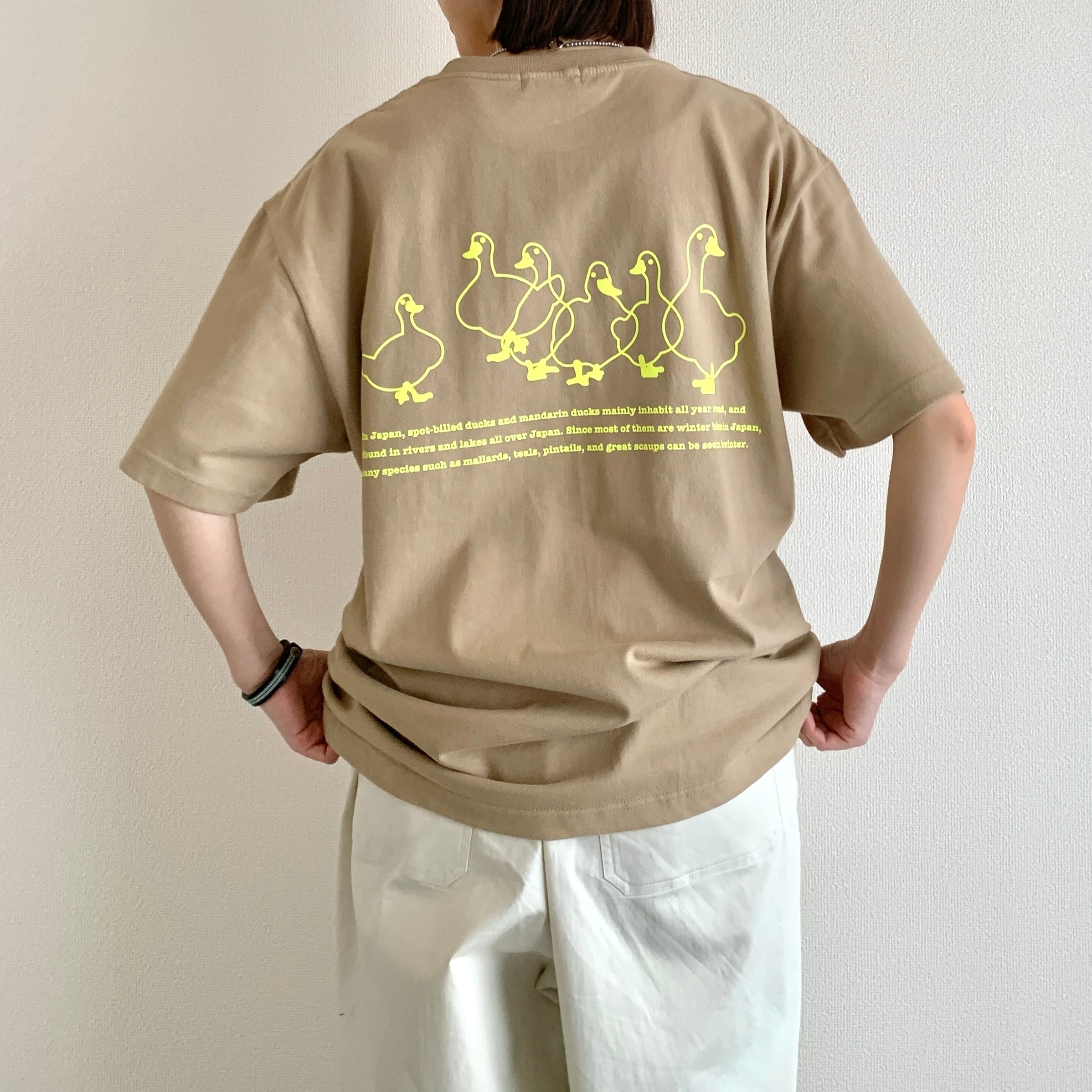 ダックTEE / サンド x ネオンイエロー | portsidelaboratory STORE