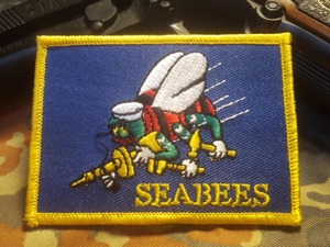 ミリタリー　ワッペン　US NAVY SEABEES PM3863