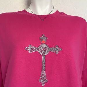 Cross&Rose ( 十字架と薔薇 ) スリット付き ワンピース ピンク