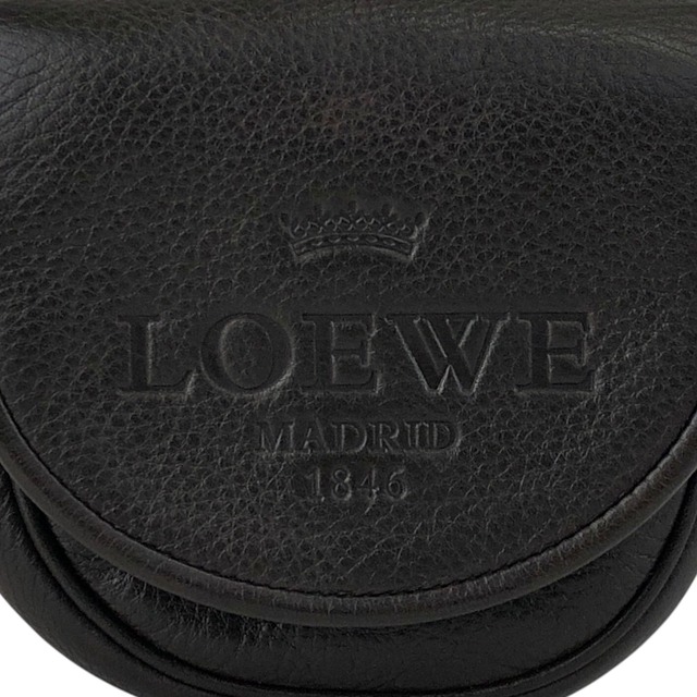 LOEWE ロエベ ショルダーバッグ ブラウン 型押しロゴ レザー ミニショルダー vintage ヴィンテージ オールド iavthk