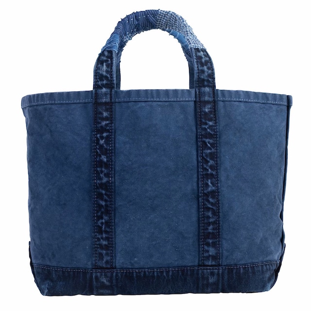 VINTAGE TRAVELER TOTE BAG (CANVAS) -BLUE-