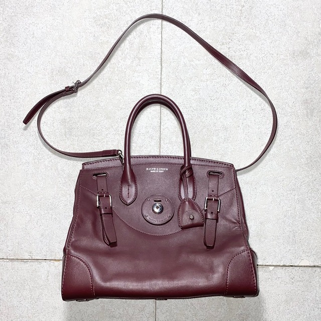 RALPH LAUREN leather boston bag “the ricky bag”