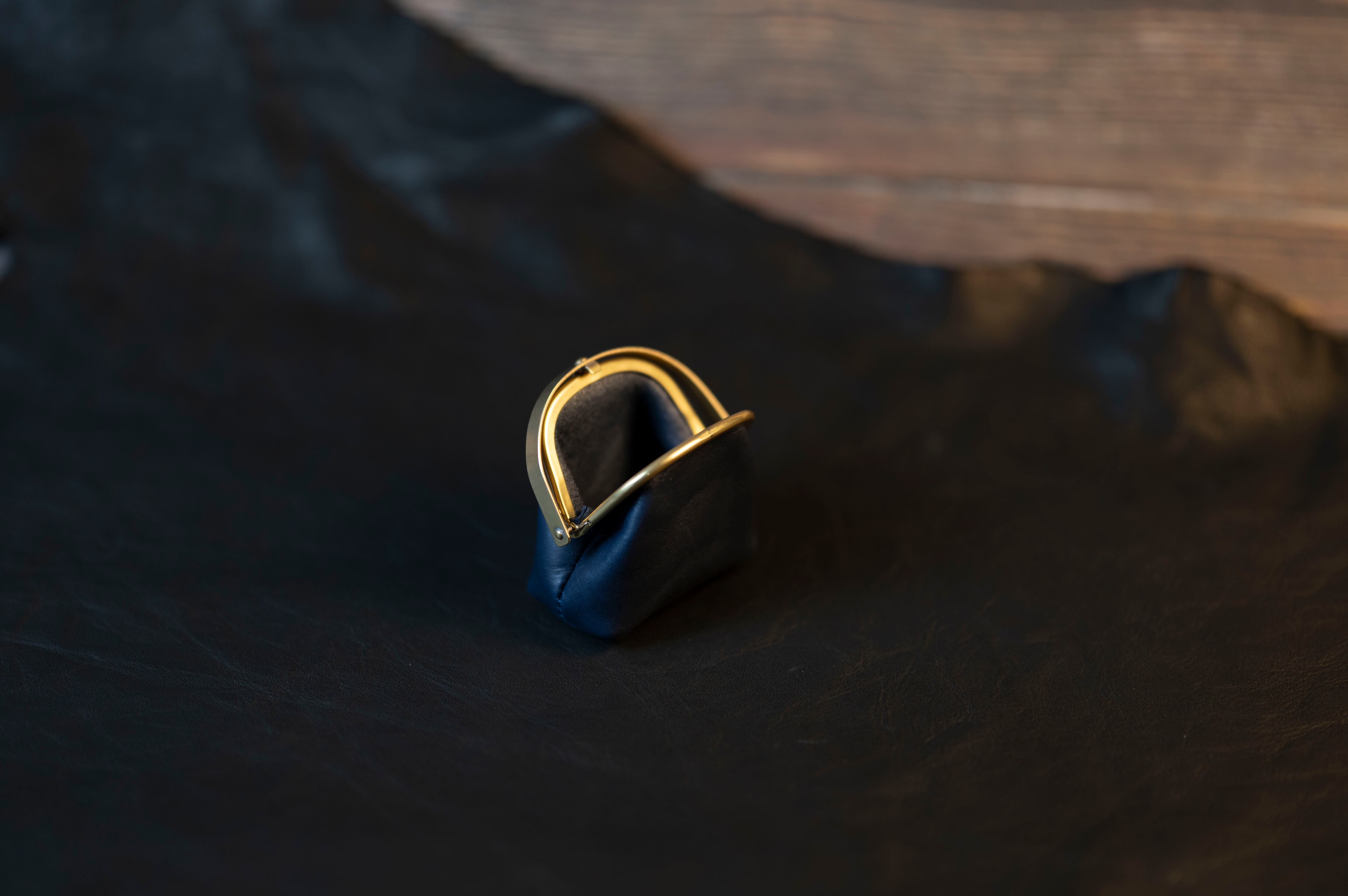 soul;solid】Brass clasp シリーズ ”ワンタッチ真鍮がま口ミニポーチ